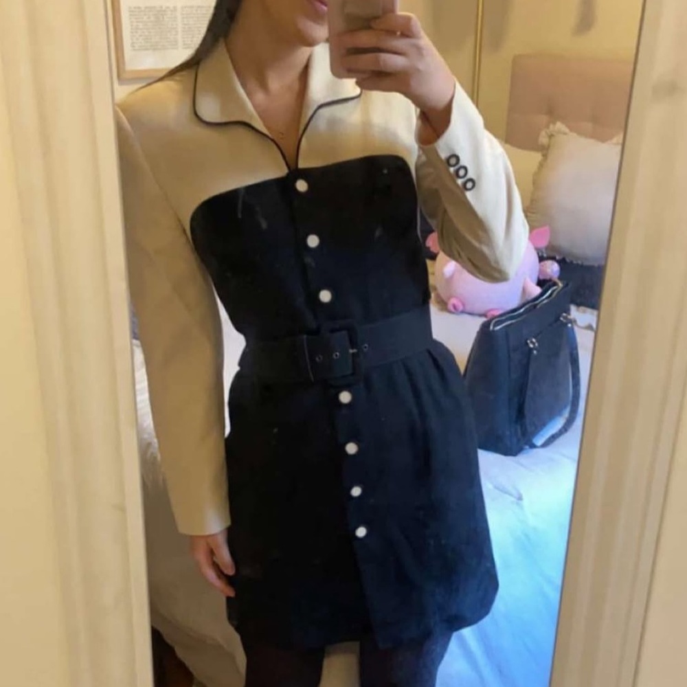 Two tone vintage blazer dress/jacket - Picture 4 of 6
